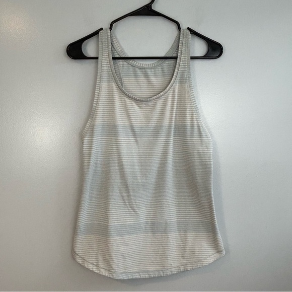Lululemon Athletica Grey/White Striped Tank Size 6 - Picture 11 of 11
